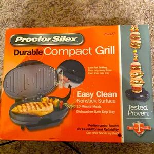 Proctor Silex Durable Compact Grill New Not Opened